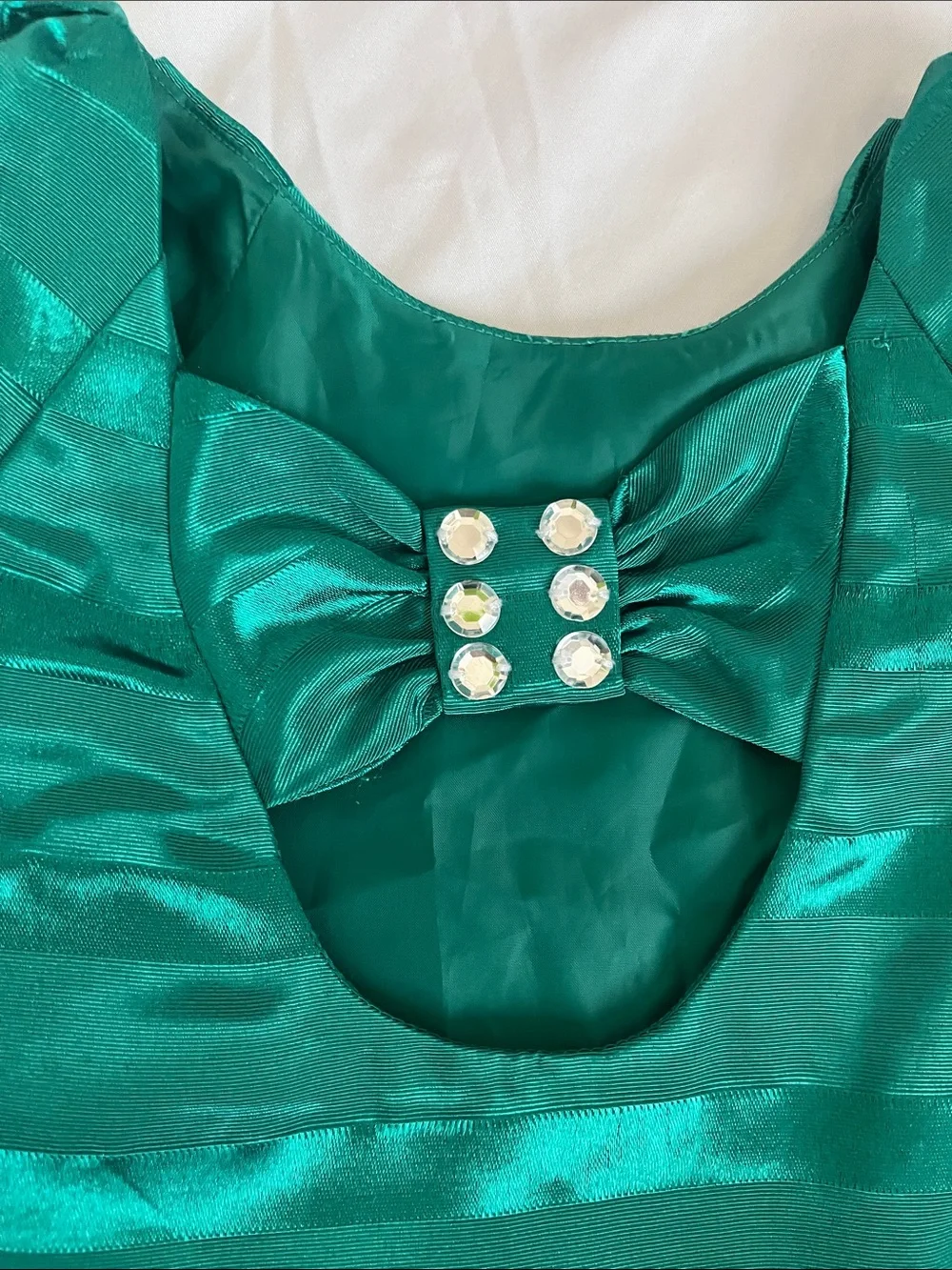 Gymboree Shiny Emerald Green Girls' Party Dress size 5